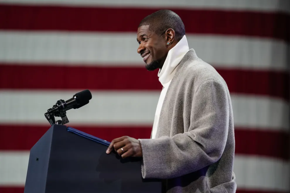 Usher Joins Kamala Harris At Atlanta Rally: “Everything We Do In The Next 17 Days Will Affect Our Children And Grandchildren”